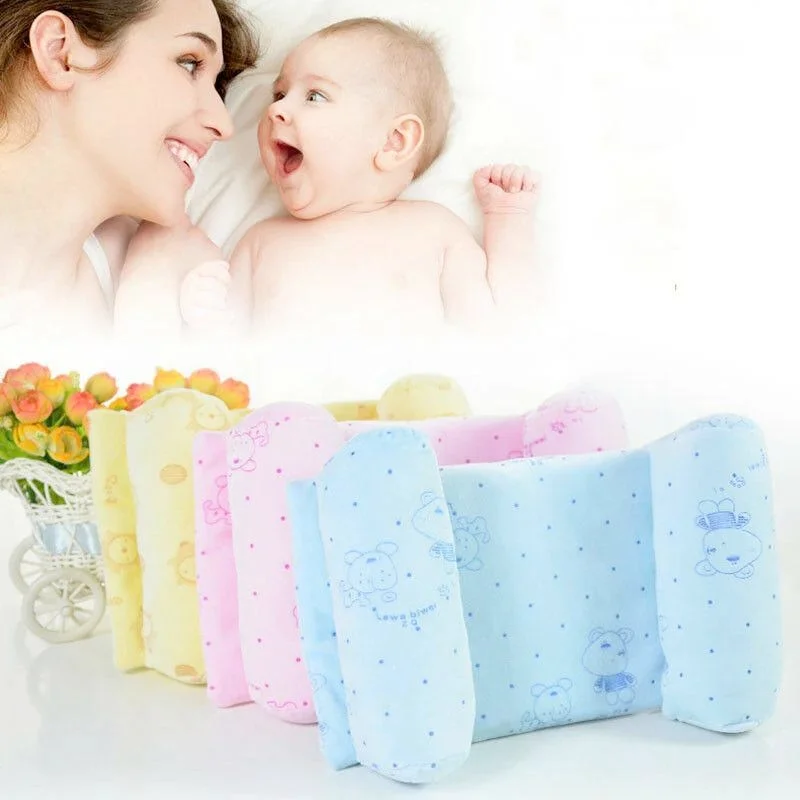 Soft Breathable Baby Pillow – Anti-Flat Head Shaping Cushion, Ergonomic Memory Foam Neck Support Mat for Newborns & Infants