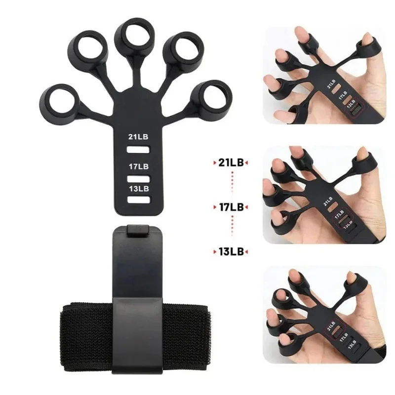 Adjustable Hand Grip Strengthener - Resistance Finger Exerciser & Hand Therapy Trainer for Fitness & Arthritis Relief
