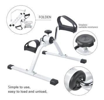 Portable Mini Exercise Cycle - Pedal Bike Assistant for Arm & Leg Home Workout & Elderly Physical Therapy